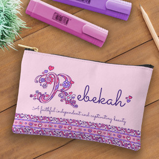 Rebekah name beginning with R girls pencil case Accessory Pouch