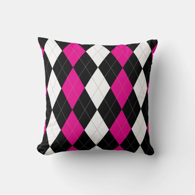 Rebel Argyle Throw Pillow (Front)