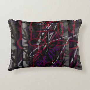 Rebel Artist - Text & Graffiti AbstractDesign Decorative Cushion