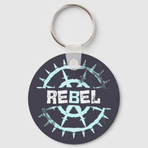 Rebel Barbed Wire Cyber Grunge Aesthetic Key Ring