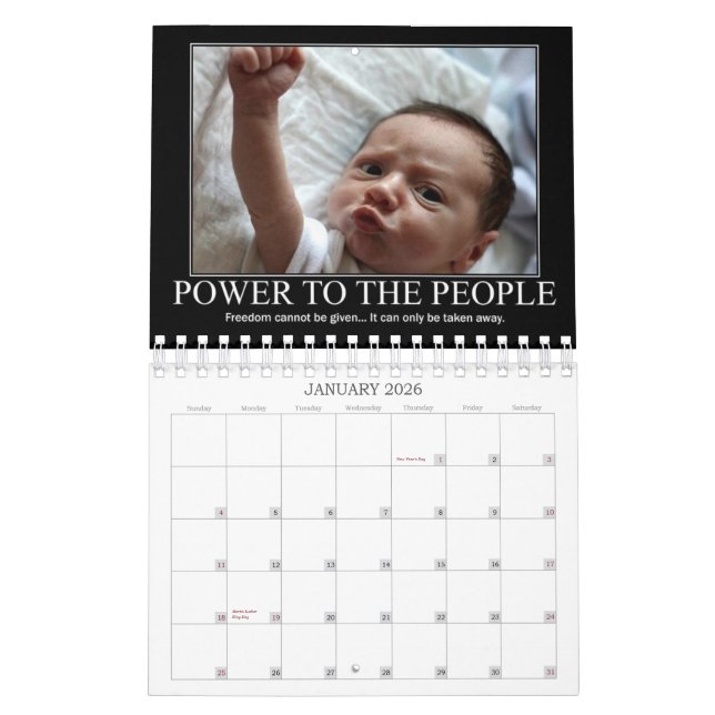 Rebel Defiance Calendar (Jan 2026)