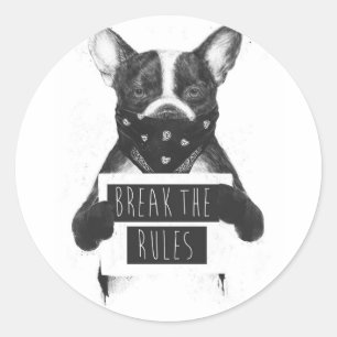 Rebel dog classic round sticker