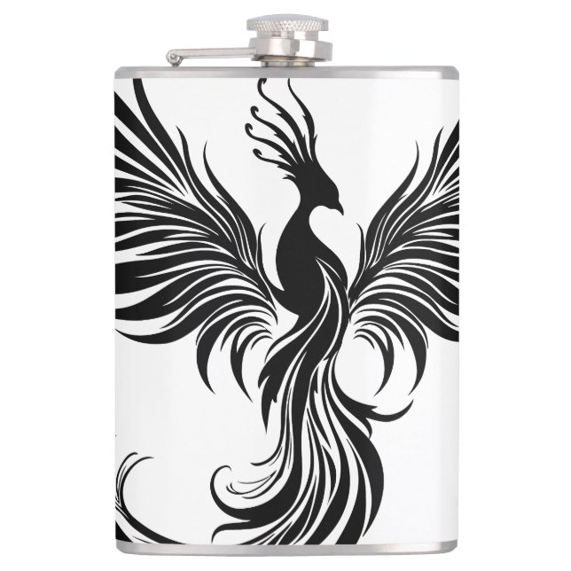 Rebel Flame – Phoenix Vinyl Flask (Front)
