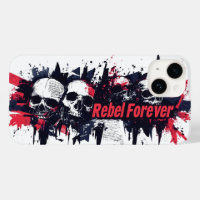  "Rebel Forever" - Edgy Skull Graphic Design