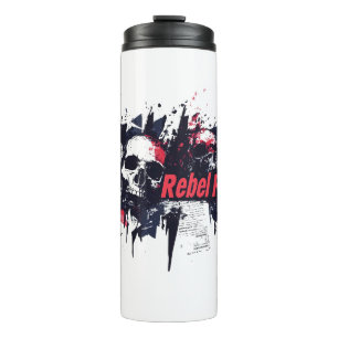 "Rebel Forever" - Edgy Skull Graphic Design Thermal Tumbler