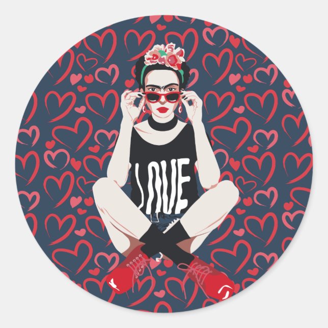 Rebel Frida Classic Round Sticker (Front)
