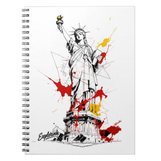 Rebel Liberty Statue Ink Sketch Notebook