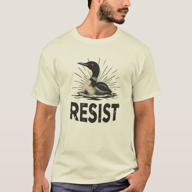 Rebel Loon – Resist Protest Art T-Shirt (Front)
