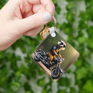 Rebel Meerkat: Leathers, Sunglasses and Motorbike Key Ring
