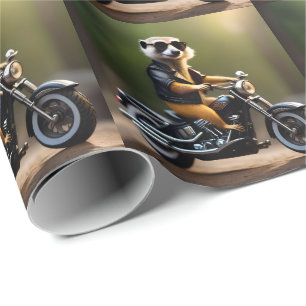 Rebel Meerkat: Leathers, Sunglasses and Motorbike Wrapping Paper