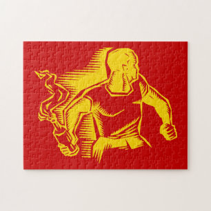 Rebel, Molotov Cocktail, Riots, Communist Style Jigsaw Puzzle
