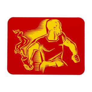 Rebel, Molotov Cocktail, Riots, Communist Style Magnet