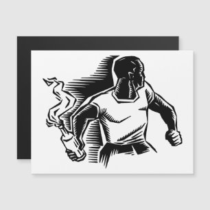 Rebel, Molotov Cocktail, Riots, Communist Style Magnetic Invitation
