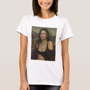 Rebel Mona Lisa Tattoo T-Shirt - Edgy Street Art 