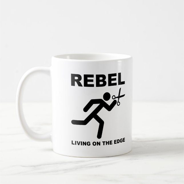 Rebel on the Edge Funny Mug (Left)