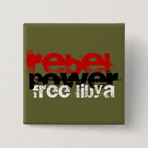 REBEL POWER FREE LIBYA 15 CM SQUARE BADGE