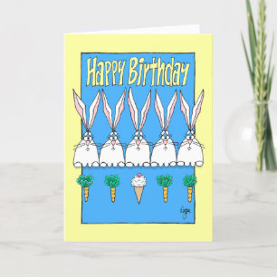 REBEL RABBIT Birthday Card
