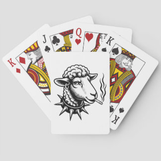 Rebel Sheep – Punk Tattoo Style Graphic Playing Cards