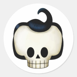 Rebel Skull Classic Round Sticker