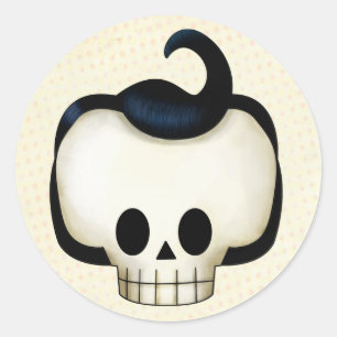 Rebel Skull Classic Round Sticker