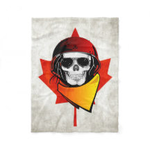 Rebel Skull Distressed Canadian Flag
