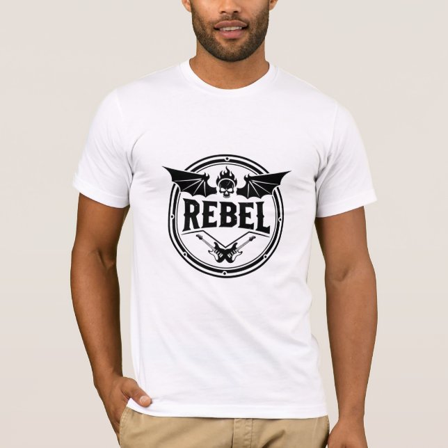 Rebel Skull & Guitars T-Shirt (Front)