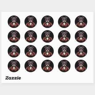 Rebel Spirit Dog - Cool Vintage Pet Classic Round Sticker