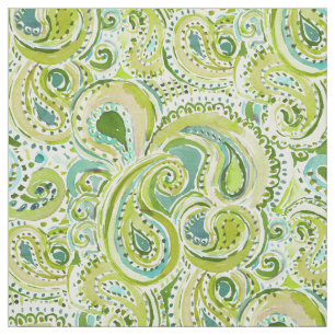 REBEL TENDENCY Green Paisley Fabric