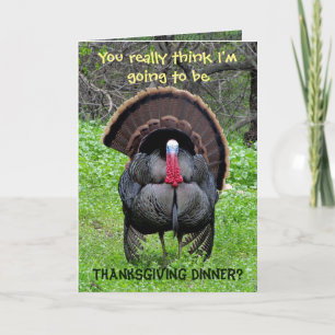 Rebel Turkey Thanksgiving Card
