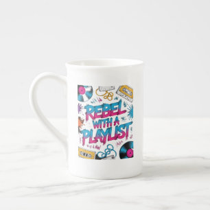 Rebel With A Playlist – Retro Music Lover Bone China Mug