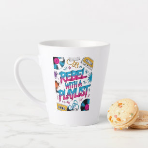 Rebel With A Playlist – Retro Music Lover Latte Mug