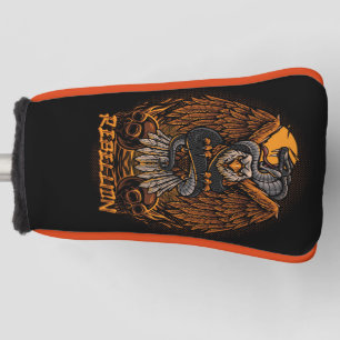 Rebellion Bald Eagle and Skulls Golf Head Cover