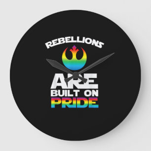 _Rebellions Are Built On Pride_ Gay Pride T-Shirt Large Clock