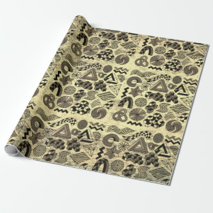 Rebellious Geometries sepia Wrapping Paper