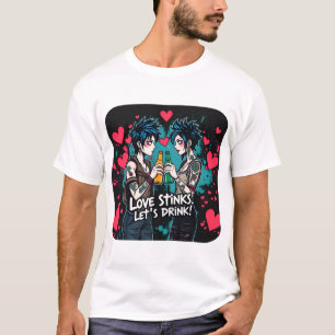 Rebellious Romance: Love Stinks, Let’s Drink T-Shirt