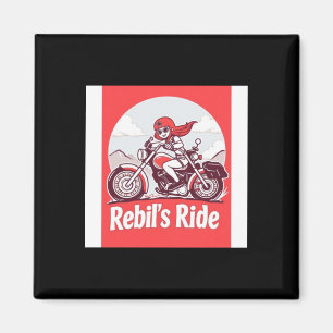 Rebel's Motorcycle Rider Sticker Magnet