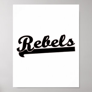 Rebels Soccer Flag Footll Sell Sketll T-ll Team Poster