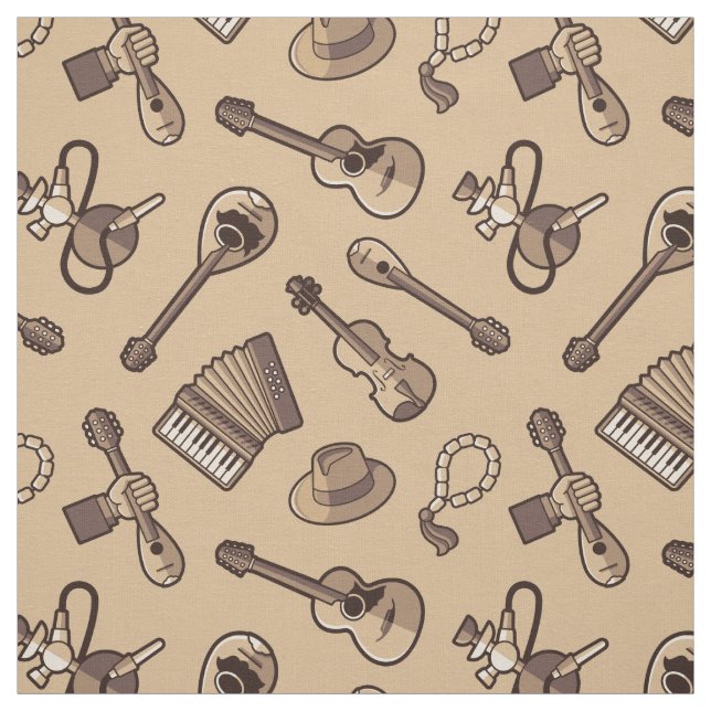 Rebetiko Pattern Fabric (Swatch)