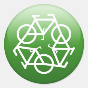 ReBicycle Green Classic Round Sticker