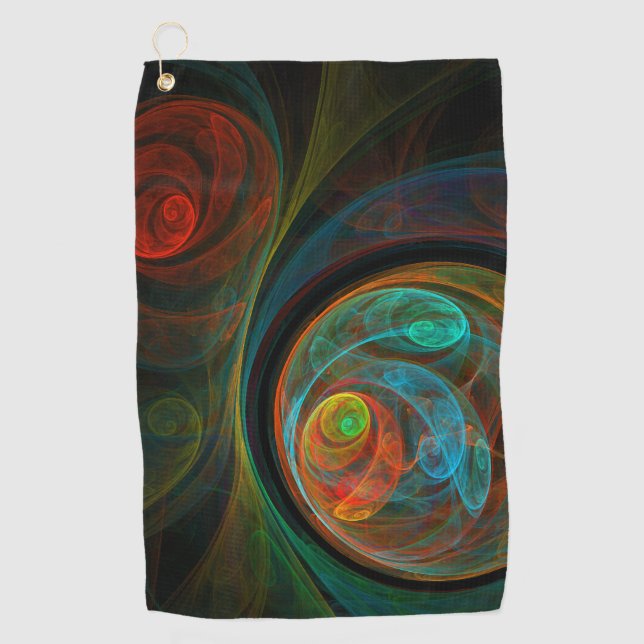 Rebirth Abstract Art Golf Towel (Front)