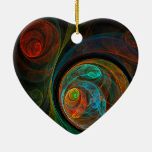 Rebirth Abstract Art Heart Ornament