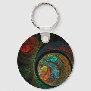 Rebirth Abstract Art Keychain