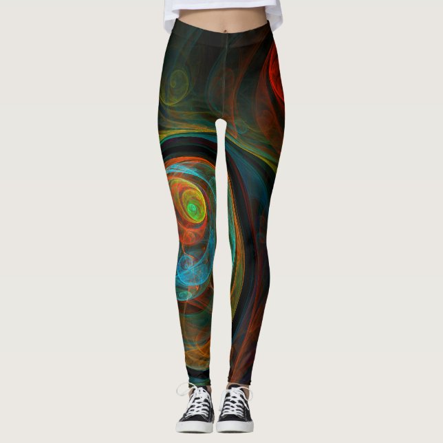 Rebirth Abstract Art Leggings (Front)