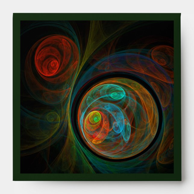 Rebirth Abstract Art Square Envelope (Front)