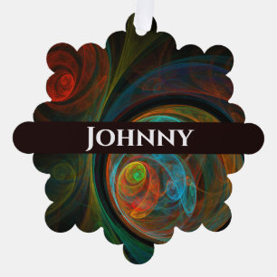 Rebirth Abstract Art Tree Decoration Card