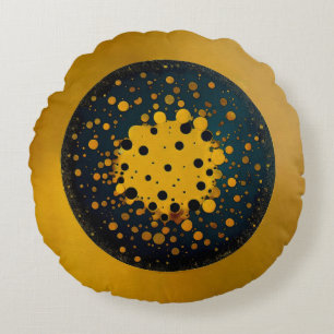 Rebirth – Abstract Circle Of Emergence Round Cushion