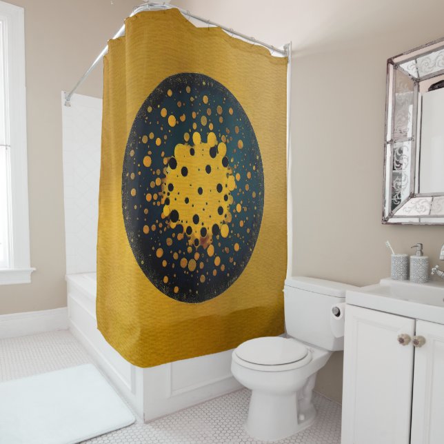 Rebirth – Abstract Circle Of Emergence Shower Curtain (In Situ)