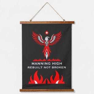 Rebirth And Strength Phoenix Hanging Tapestry