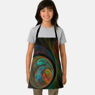 Rebirth Blue Abstract Art Apron