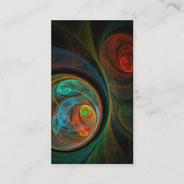 Rebirth Blue Abstract Art Business Card (Front)
